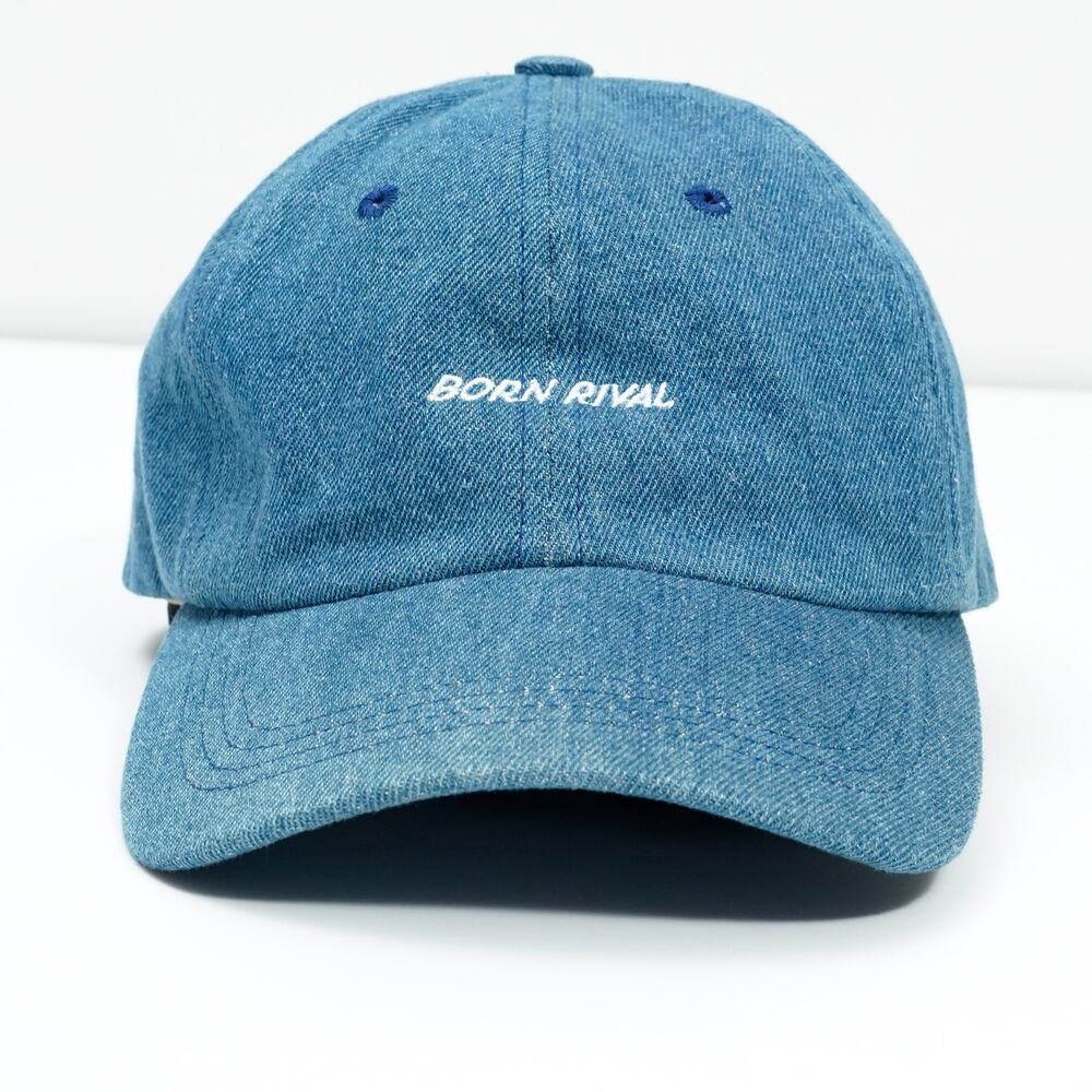 Born Rival Howard Denim Cap Made in NYC Indigo 6 Panel Adjustable Hat
